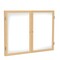 Ghent Enclosed Whiteboard, 2 Door, Por/Mag, Oak Frame, 3 ft H x 4 ft W, White PW23648M-M1 - alternate 1